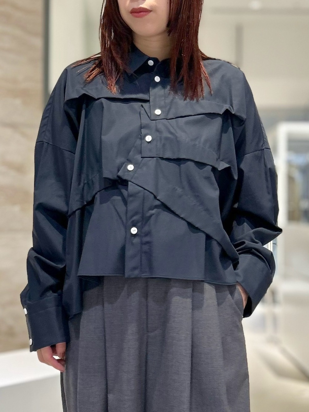 ENFOLD(エンフォルド) TUCK WIDE SHIRT