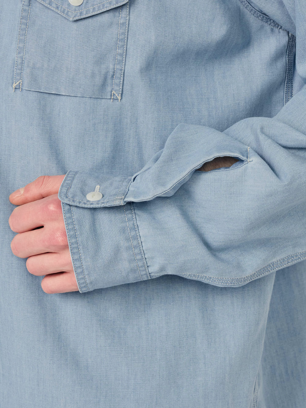 nanamica(ナナミカ) Regular Collar Chambray Shirt