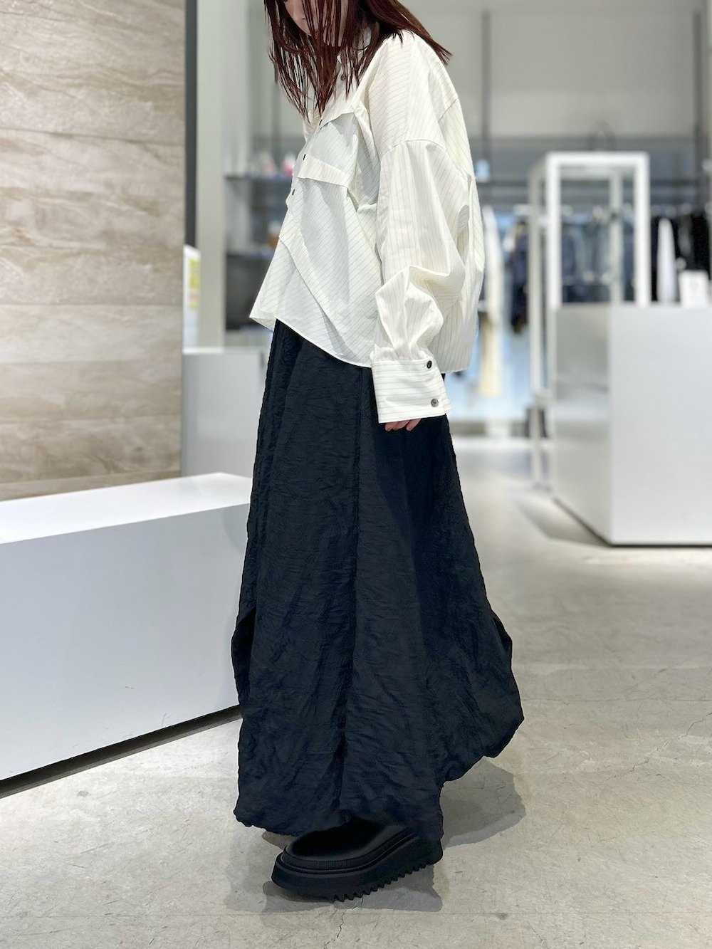 ENFOLD(エンフォルド) TUCK WIDE SHIRT