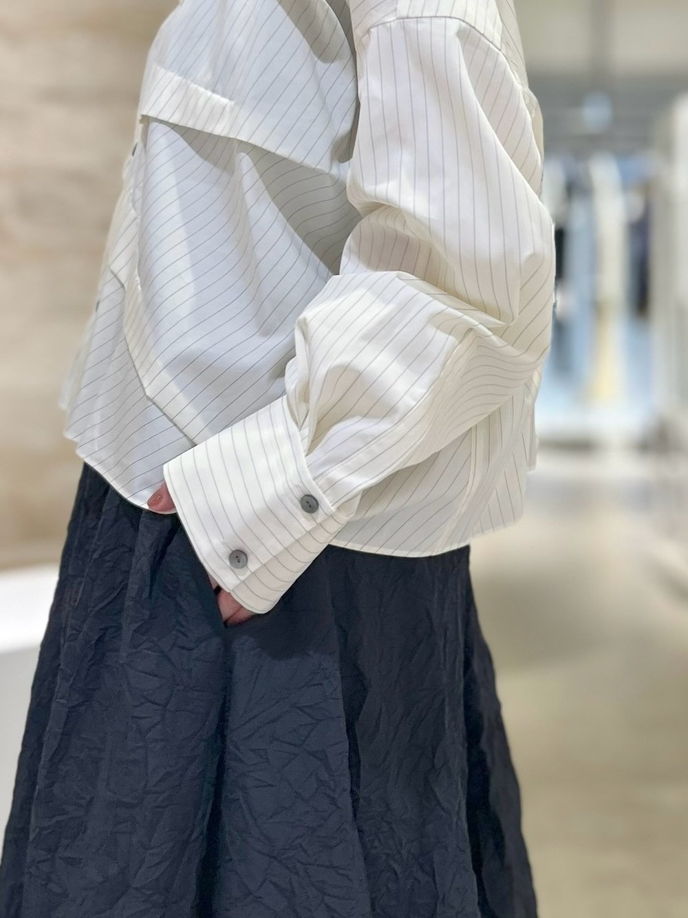 ENFOLD(エンフォルド) TUCK WIDE SHIRT