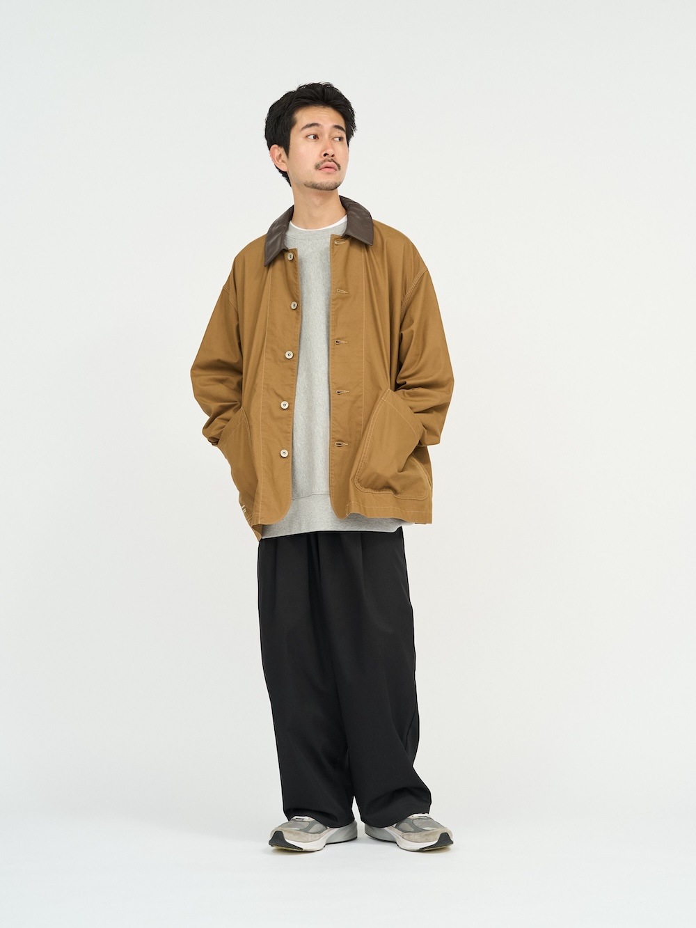 FreshService(フレッシュサービス) COTTON CANVAS LEATHER COLLAR WORK JACKET
