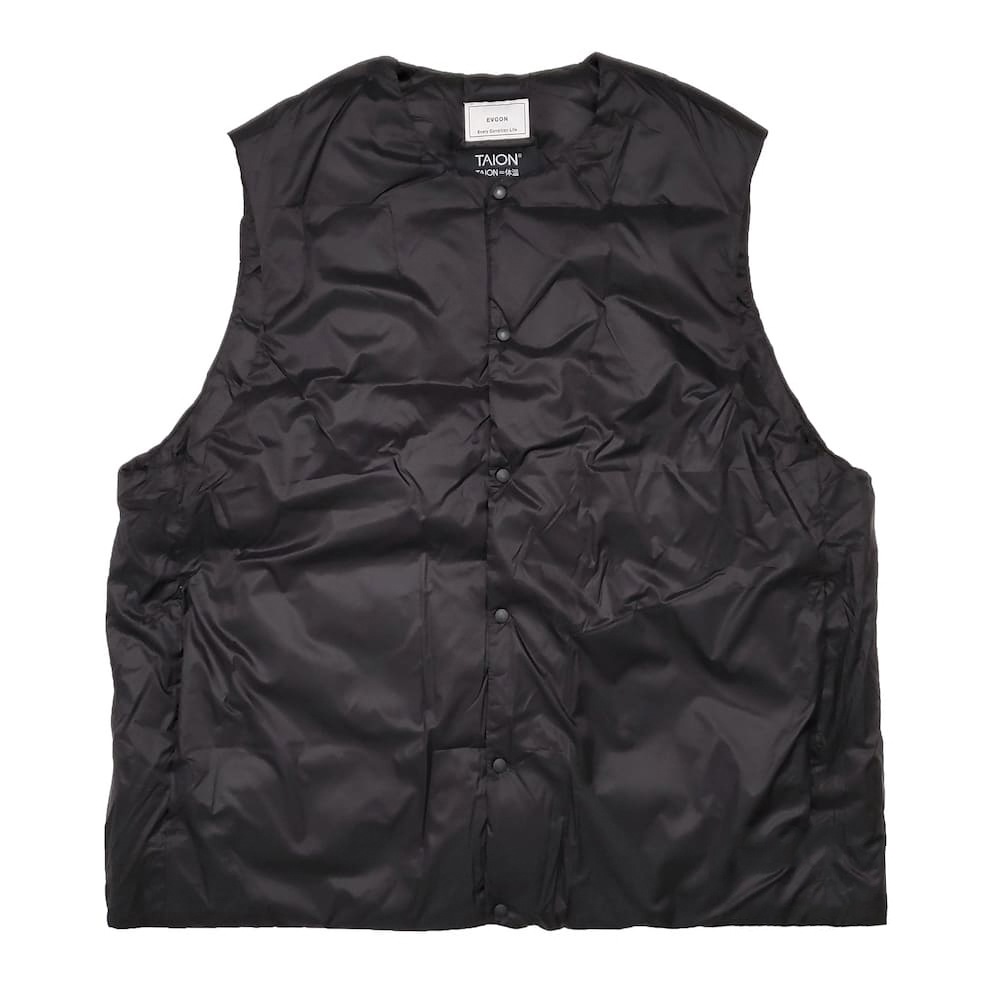 TAION EVCON ブラック ダウンベスト EVCON - TAION DOWN REVERSIBLE VEST/BLACK | NapsNote