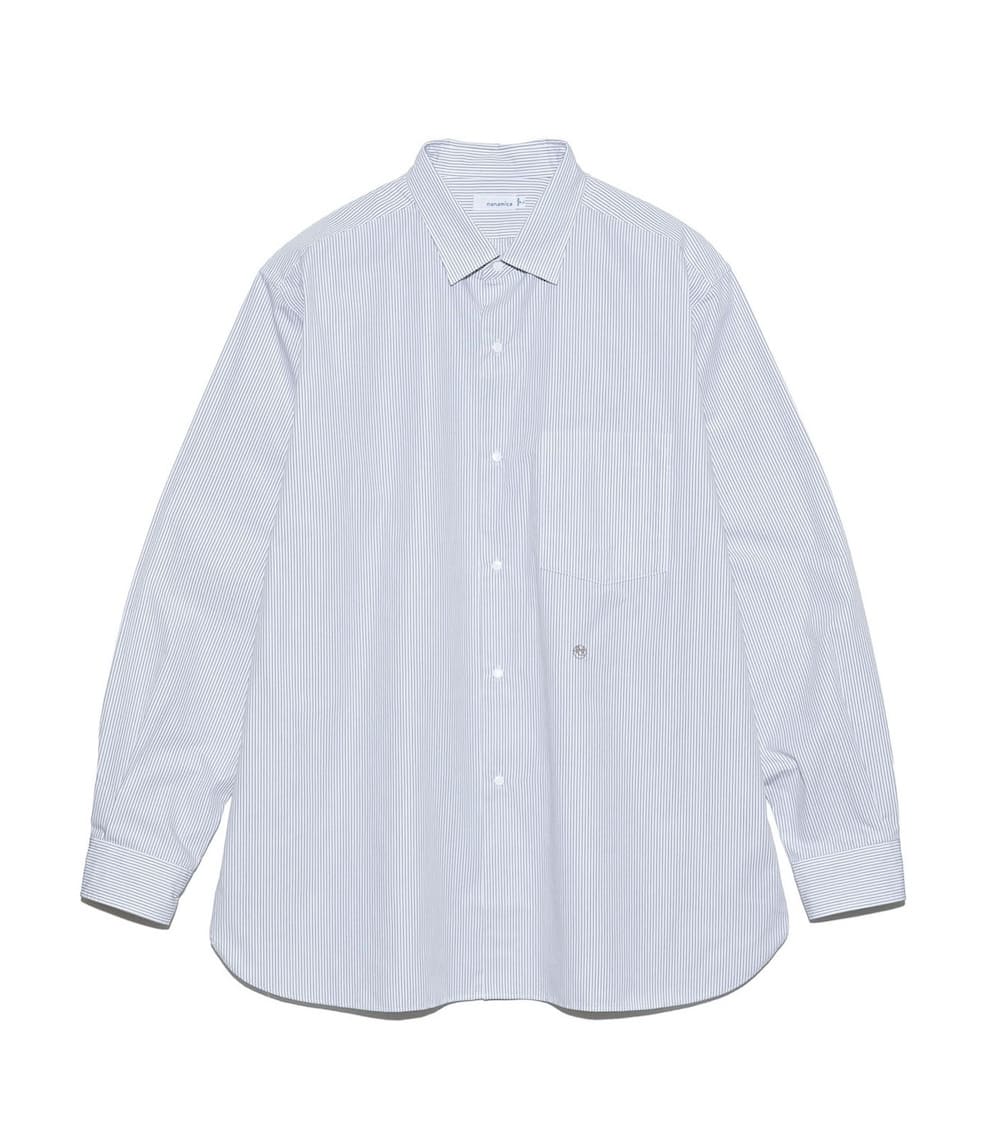 nanamica(ナナミカ) Regular Collar Stripe Wind Shirt - COLDBECK
