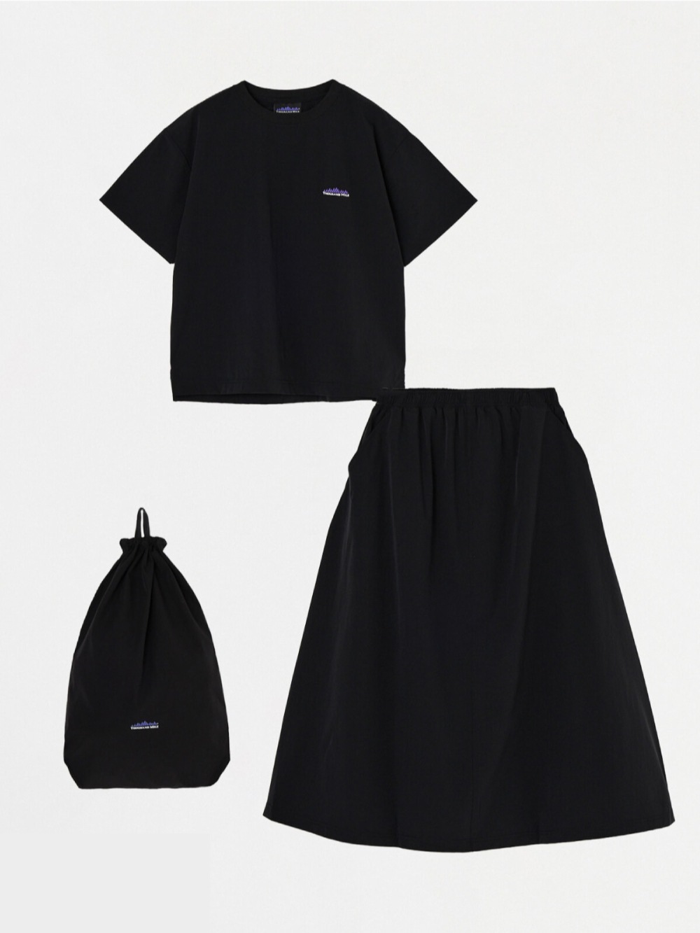 【SALE】THOUSAND MILE(サウザンドマイル) SHORT SLEEVE T-SHIRT & SKIRT SET