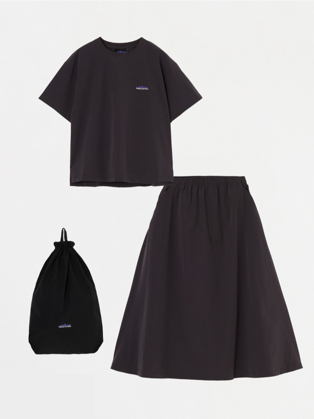 【SALE】THOUSAND MILE(サウザンドマイル) SHORT SLEEVE T-SHIRT & SKIRT SET