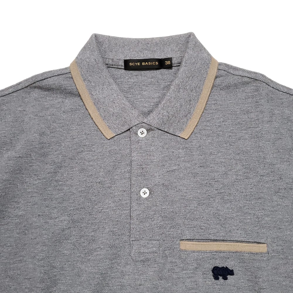 SCYE BASICS(サイベーシックス) Melange Cotton Pique Polo Shirt