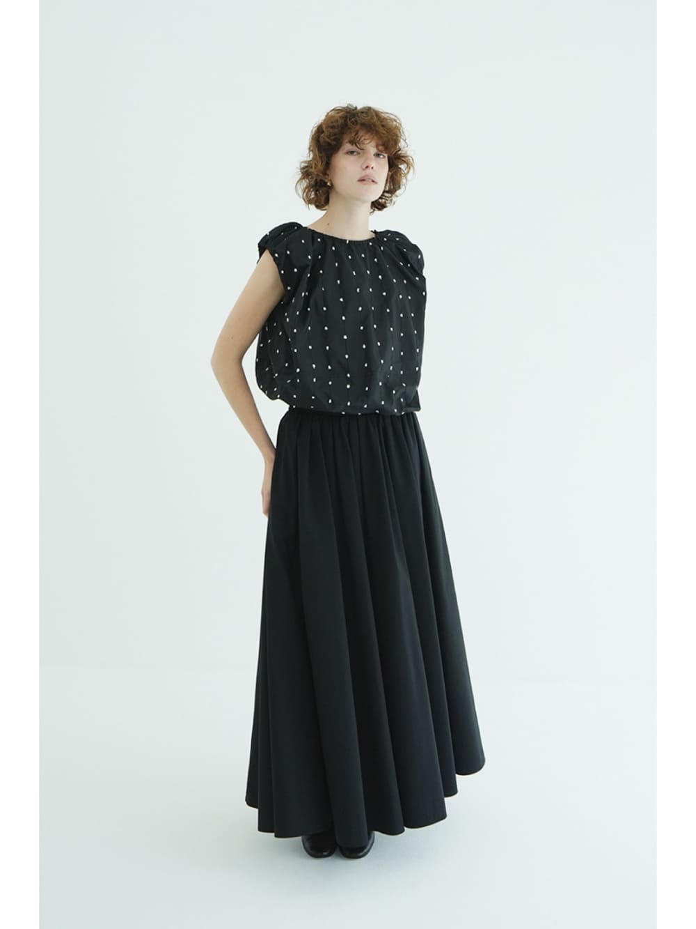 CLANE(クラネ) W FACE DOT SLEEVELESS RIBBON TOPS - COLDBECK ONLINE