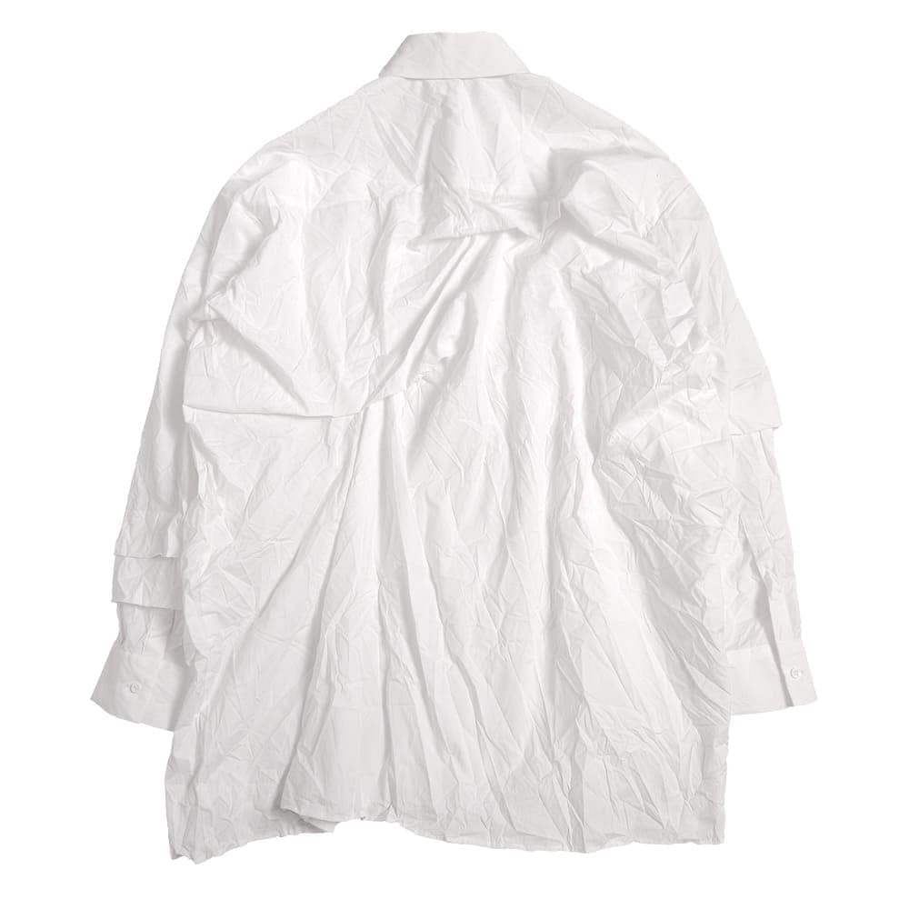 完売　ENFOLD 24AW　WRINKLE TUCK SHIRT 38 ENFOLD - ENFOLD 24AW WRINKLE TUCK SHIRT 38 白の通販 by