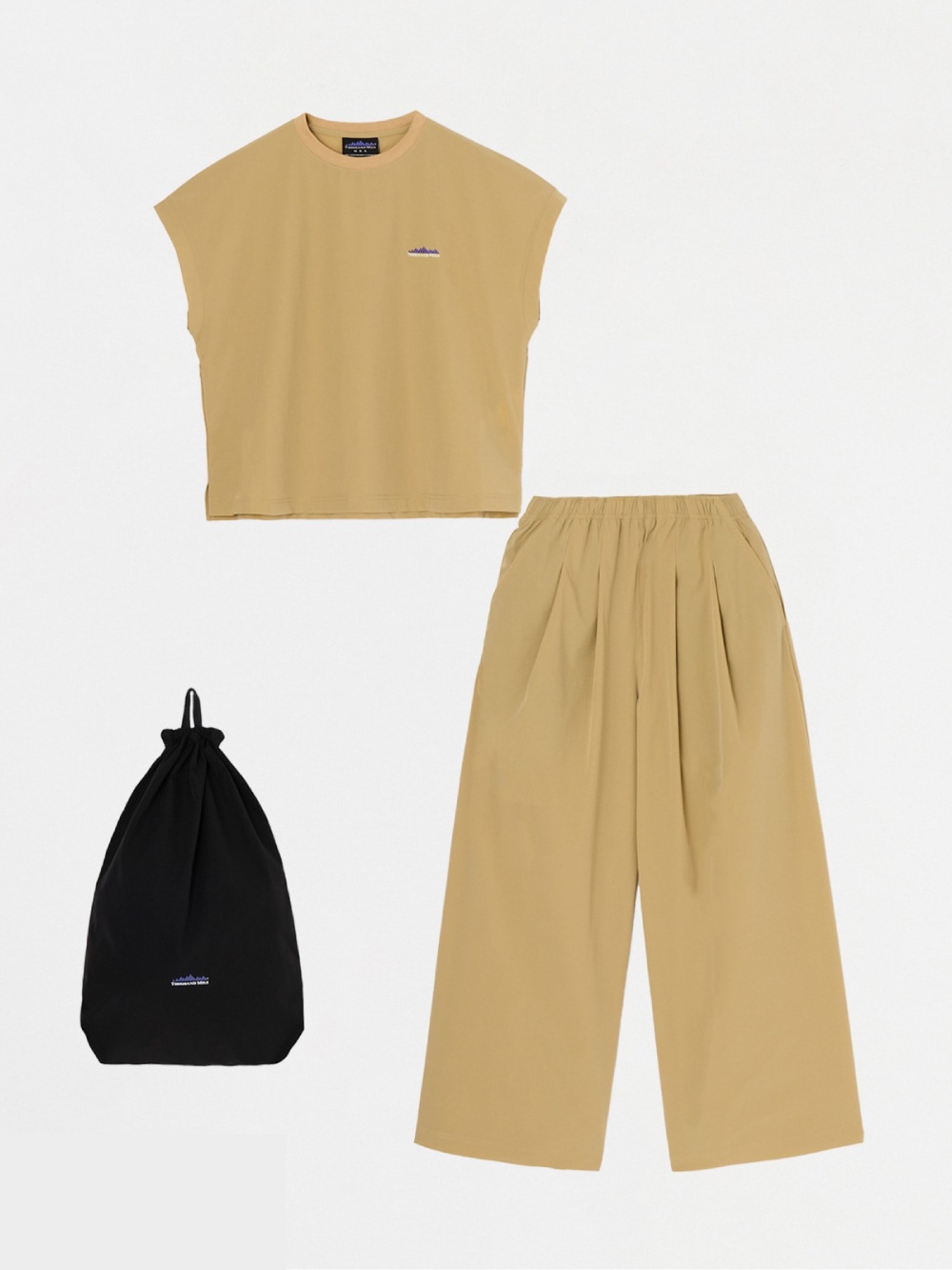 THOUSAND MILE(サウザンドマイル) FRENCH SLEEVE SHIRT & WIDE PANTS SET