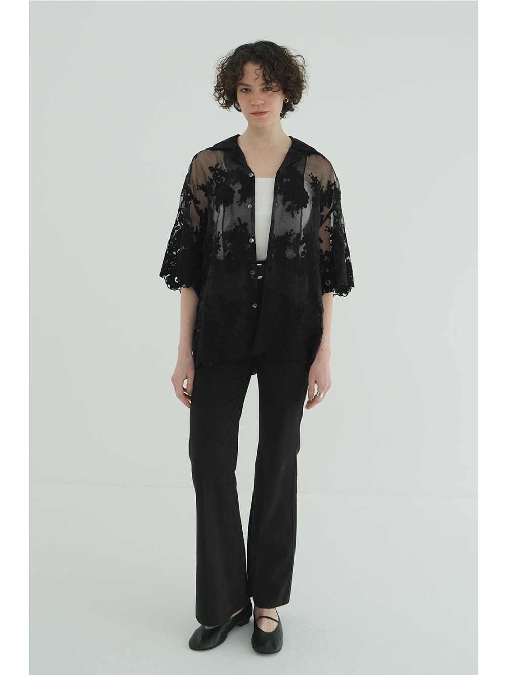 CLANE(クラネ) SHEER FLOWER LACE SHIRTS - COLDBECK ONLINE