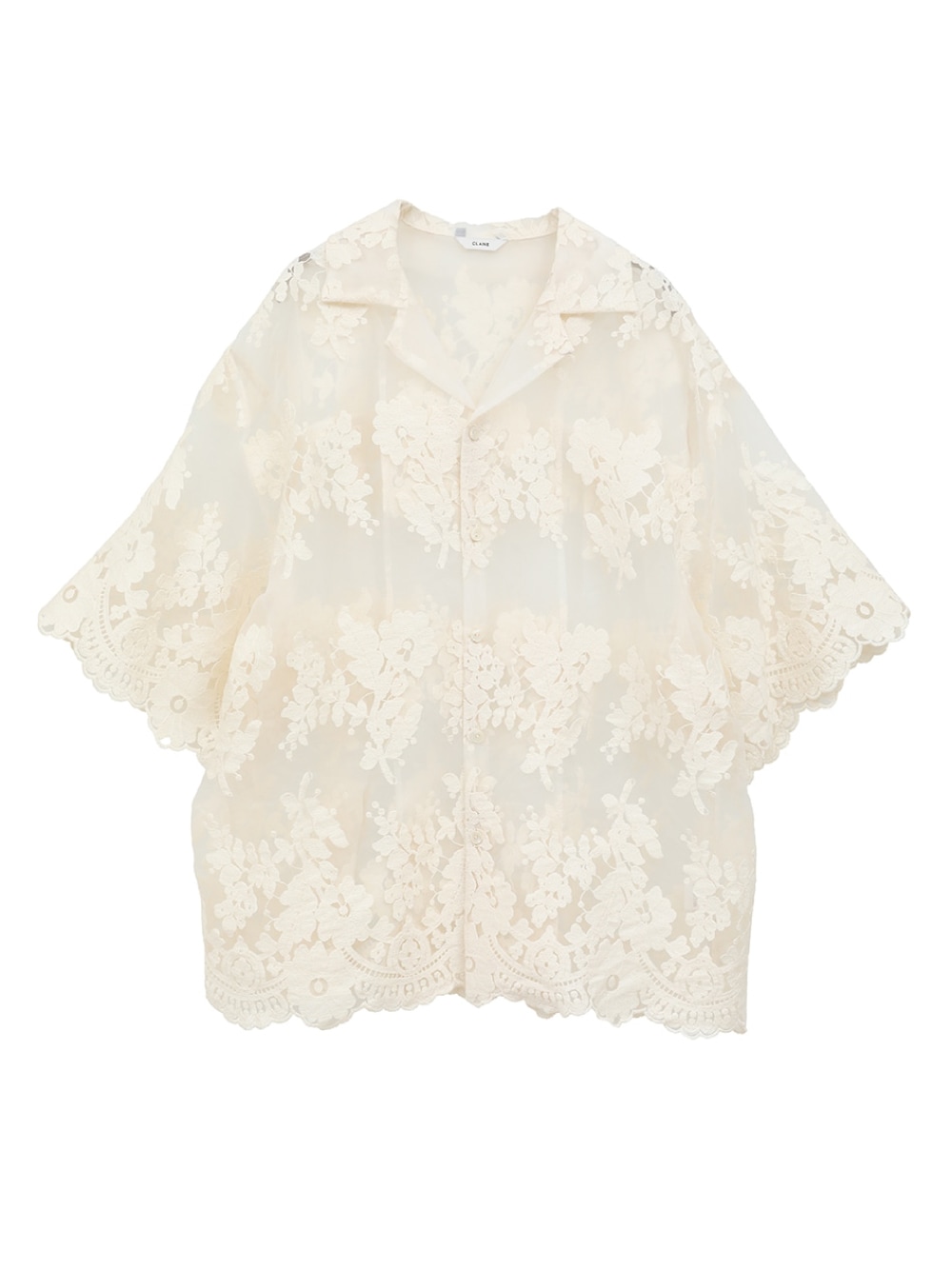 トップス CLANE SHEER FLOWER LACE SHIRTS CLANE(クラネ) SHEER FLOWER LACE SHIRTS - COLDBECK ONLINE