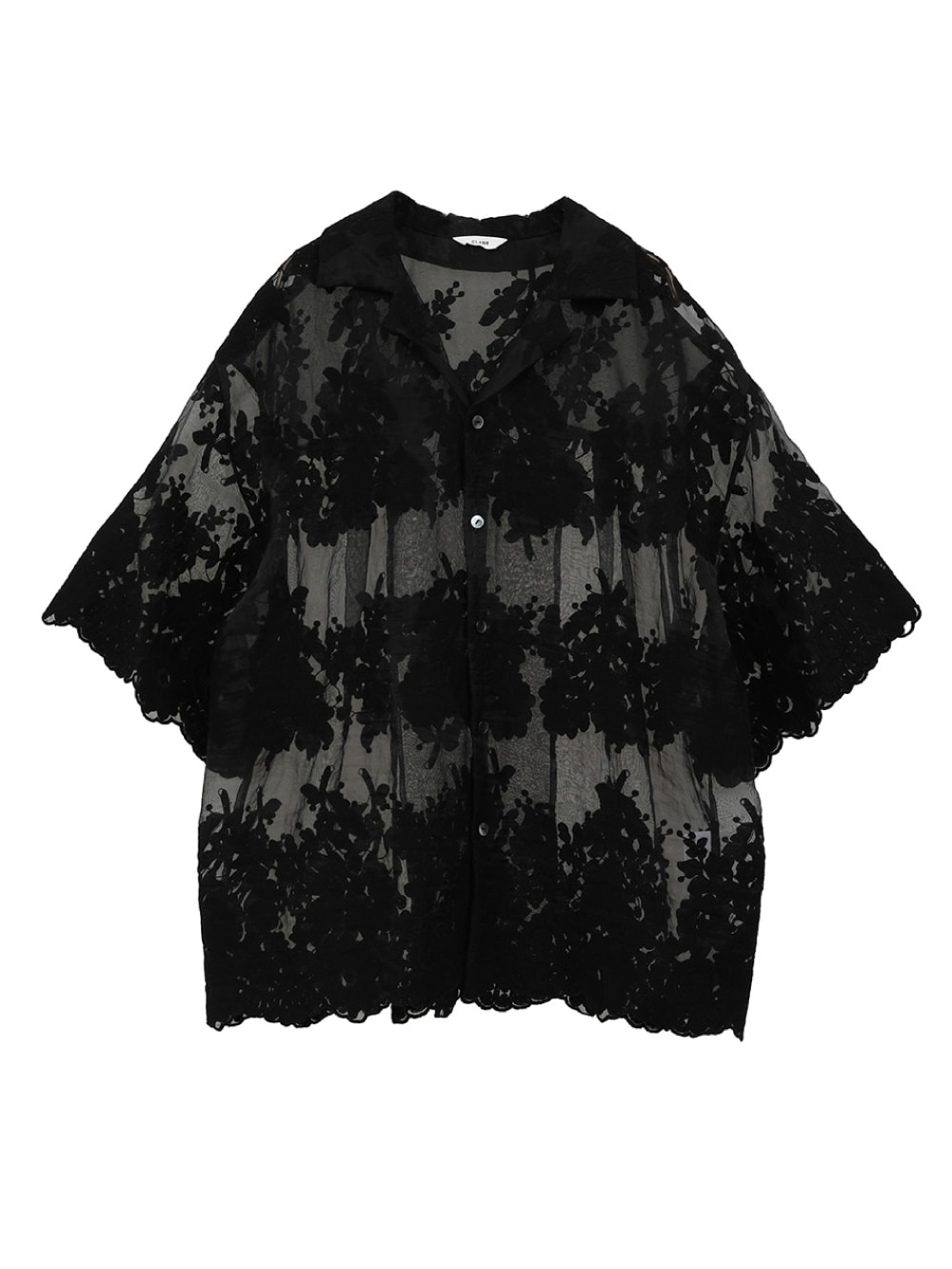 CLANE SHEER FLOWER LACE SHIRTS クラネ　レース CLANE(クラネ) SHEER FLOWER LACE SHIRTS IVORY | サウス