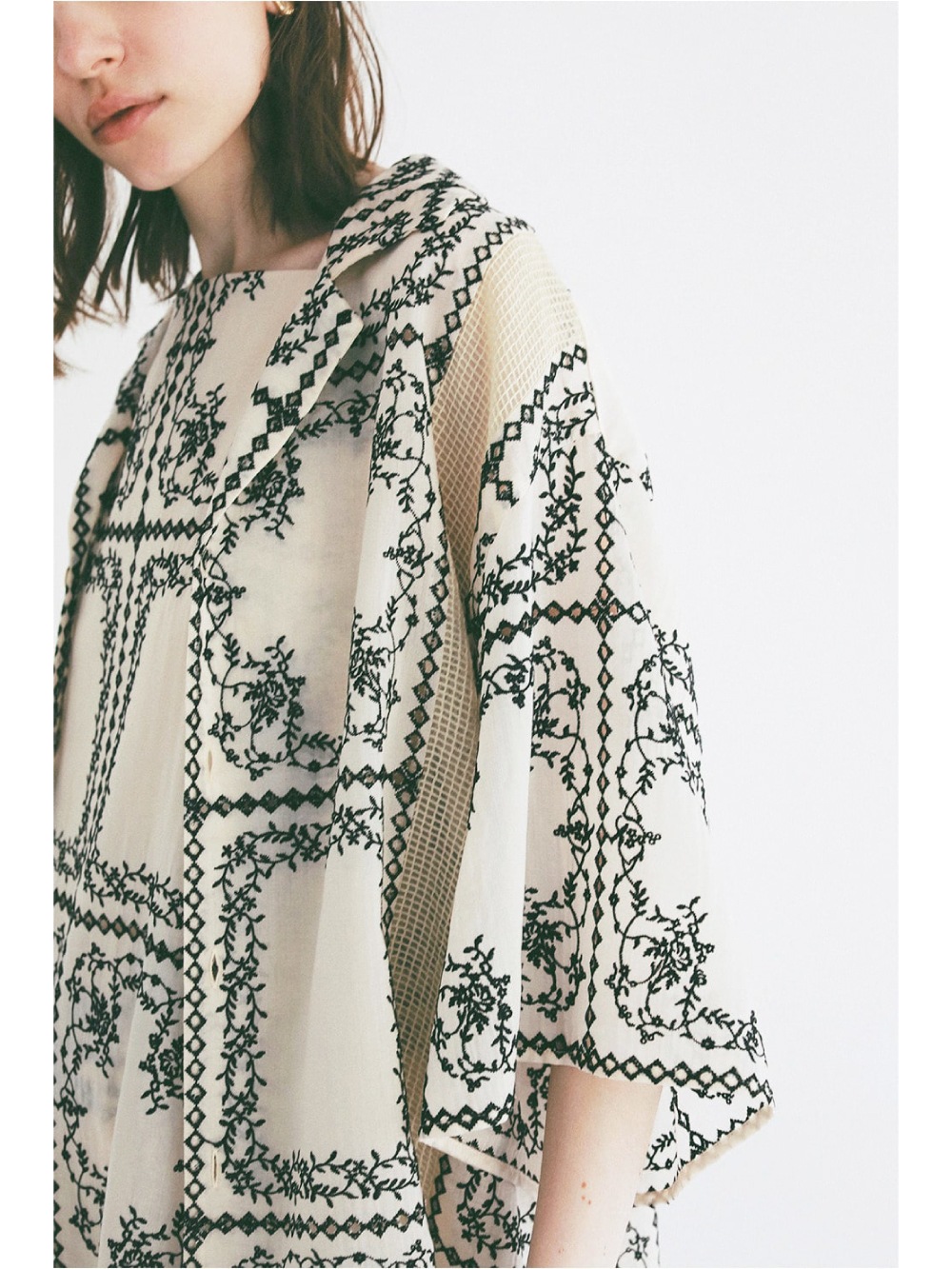 CLANE(クラネ) EMBROIDERY LACE BOX SHIRTS - COLDBECK ONLINE（コール