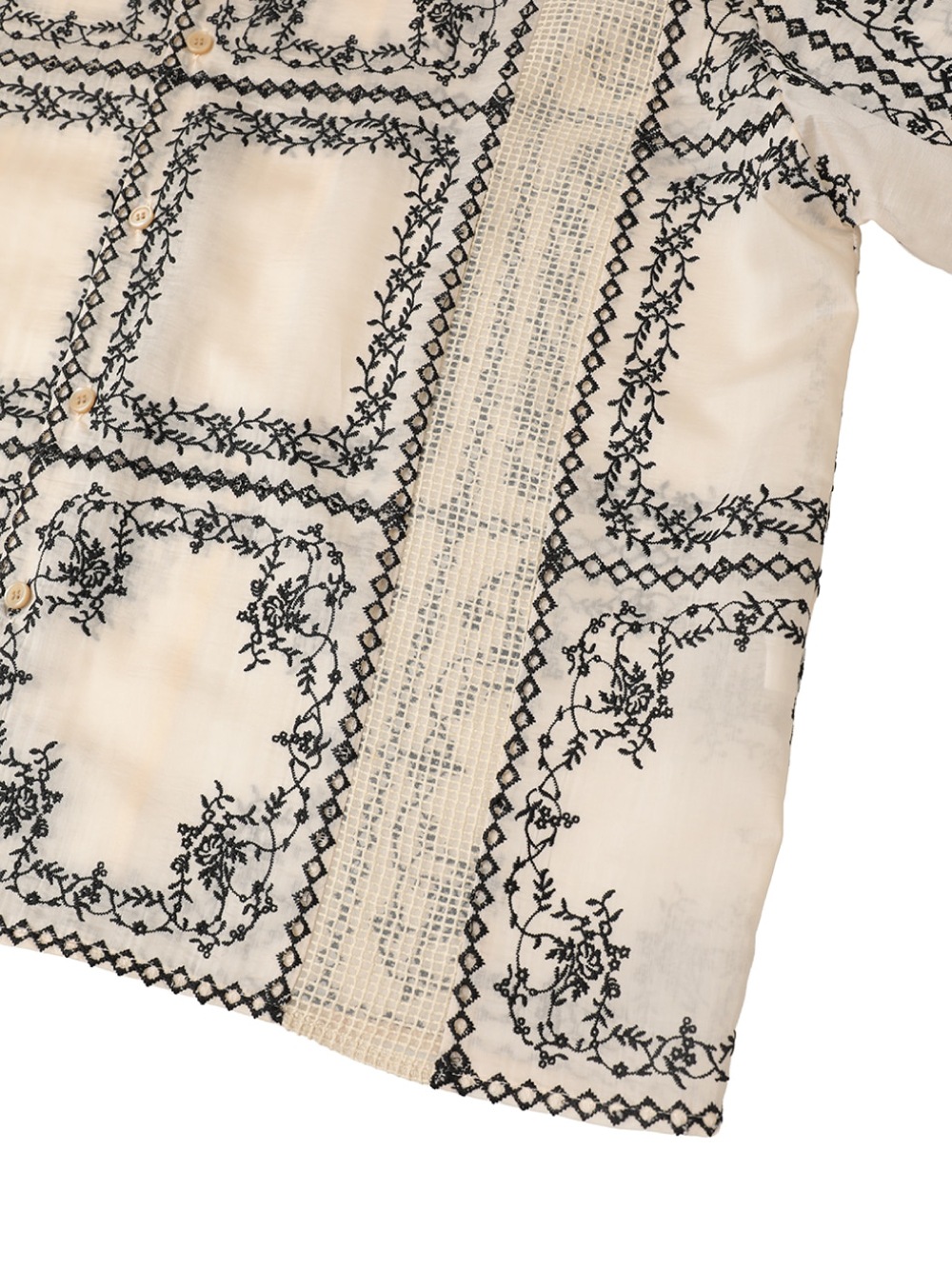 CLANE(クラネ) EMBROIDERY LACE BOX SHIRTS - COLDBECK ONLINE（コール