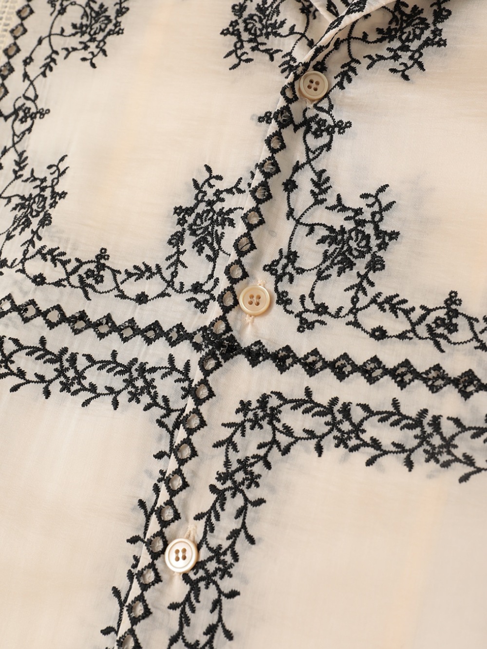 CLANE(クラネ) EMBROIDERY LACE BOX SHIRTS - COLDBECK ONLINE（コール