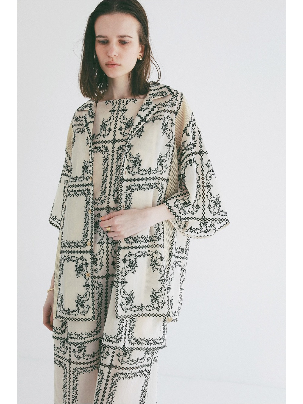 CLANE(クラネ) EMBROIDERY LACE BOX SHIRTS - COLDBECK ONLINE（コール