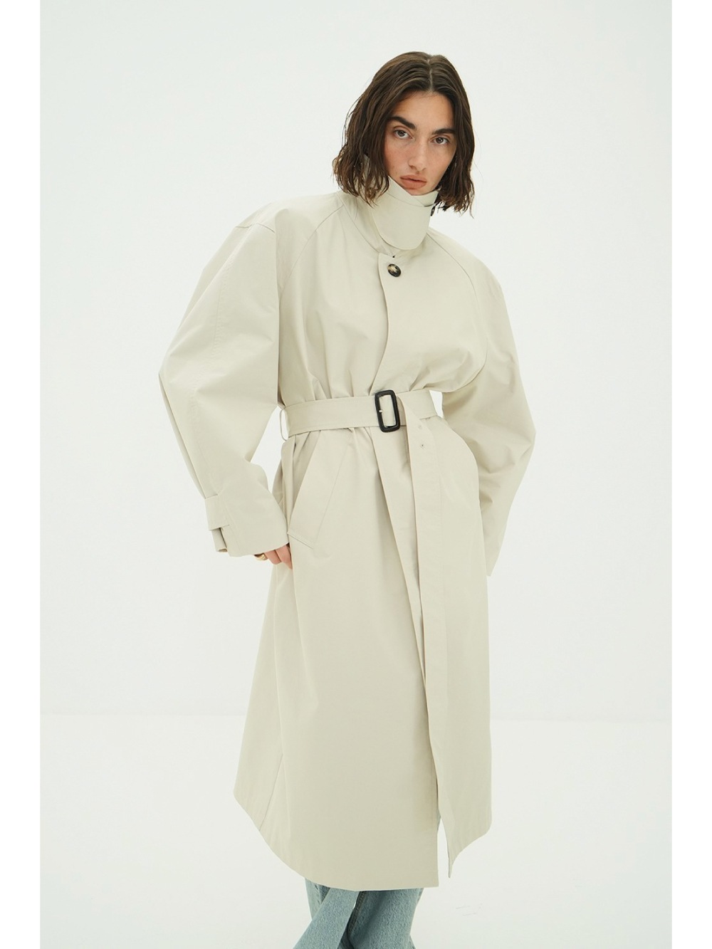 CLANE(クラネ) BULKY LINE STAIN COAT