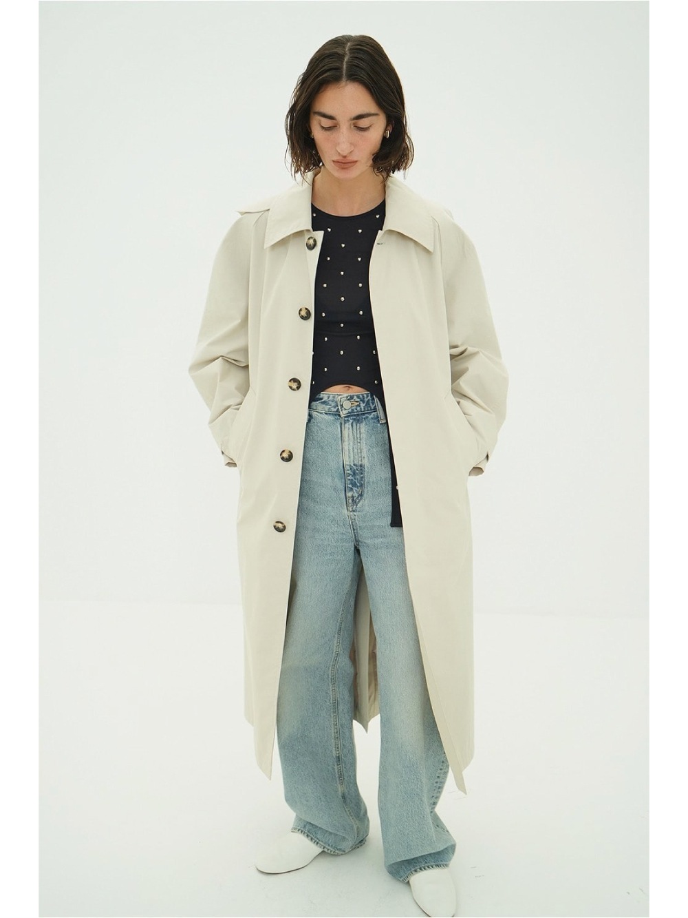 CLANE(クラネ) BULKY LINE STAIN COAT