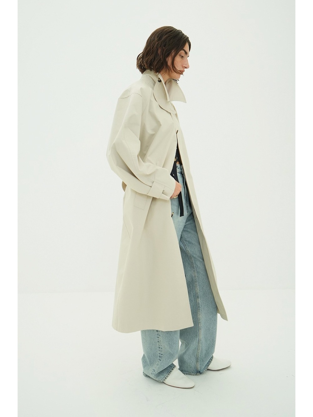 CLANE(クラネ) BULKY LINE STAIN COAT