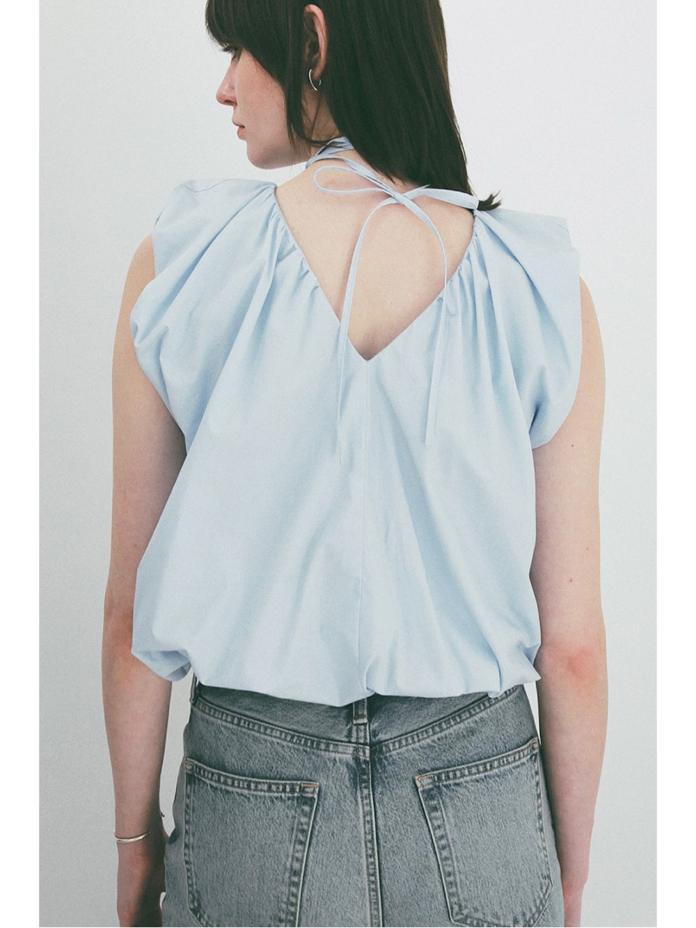 CLANE(クラネ) W FACE BALLOON GATHER RIBBON TOPS - COLDBECK ONLINE