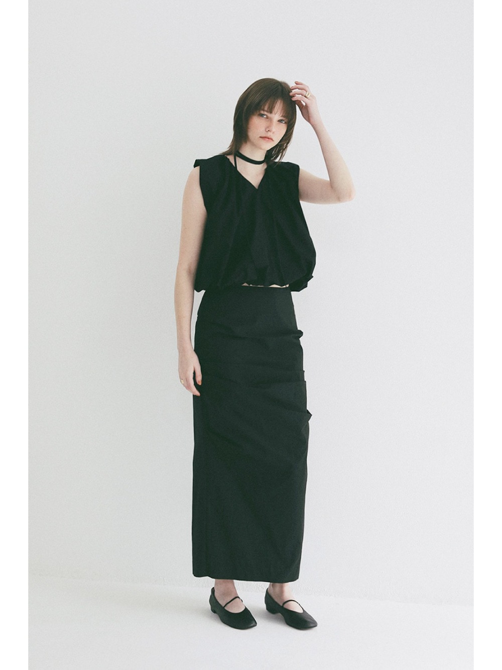 CLANE(クラネ) W FACE BALLOON GATHER RIBBON TOPS - COLDBECK ONLINE