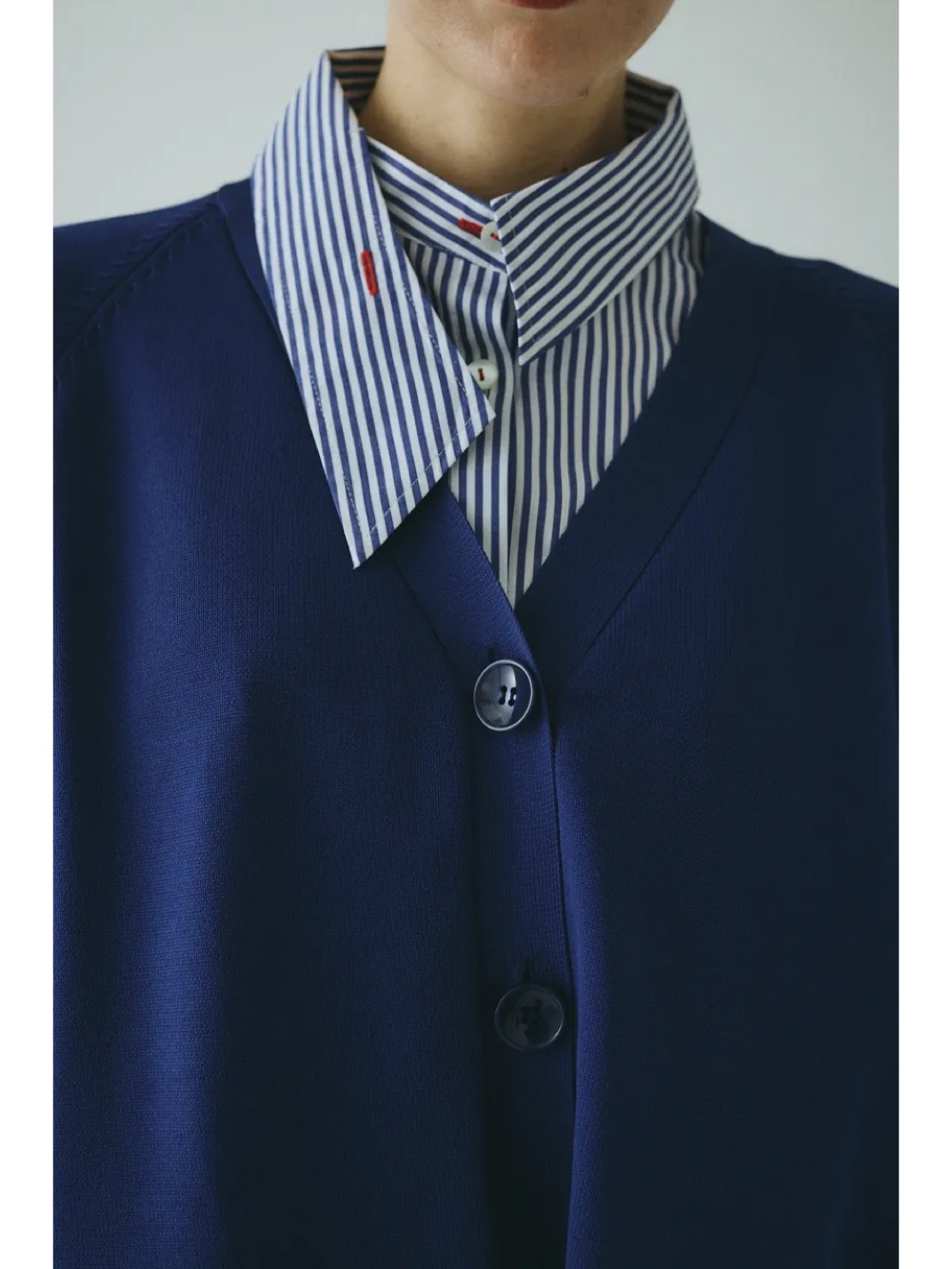 HeRIN.CYE(ヘリンドットサイ) Docking knit cardigan - COLDBECK