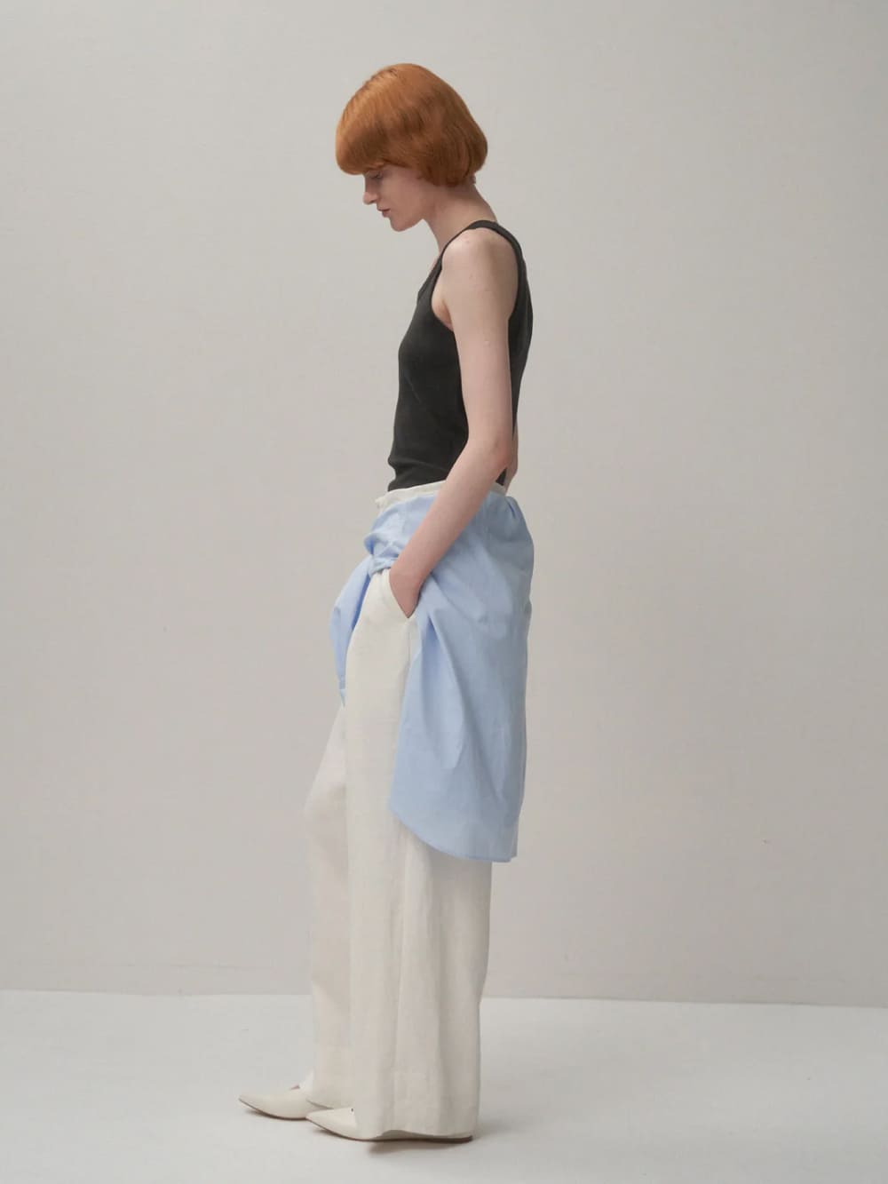 ATON(エイトン) LINEN TWILL TUCKED EASY PANTS - COLDBECK ONLINE