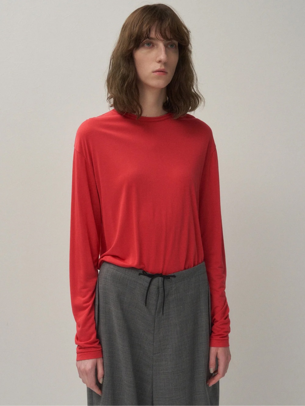 ATON(エイトン) MODAL SILK JERSEY CREWNECK PULLOVER