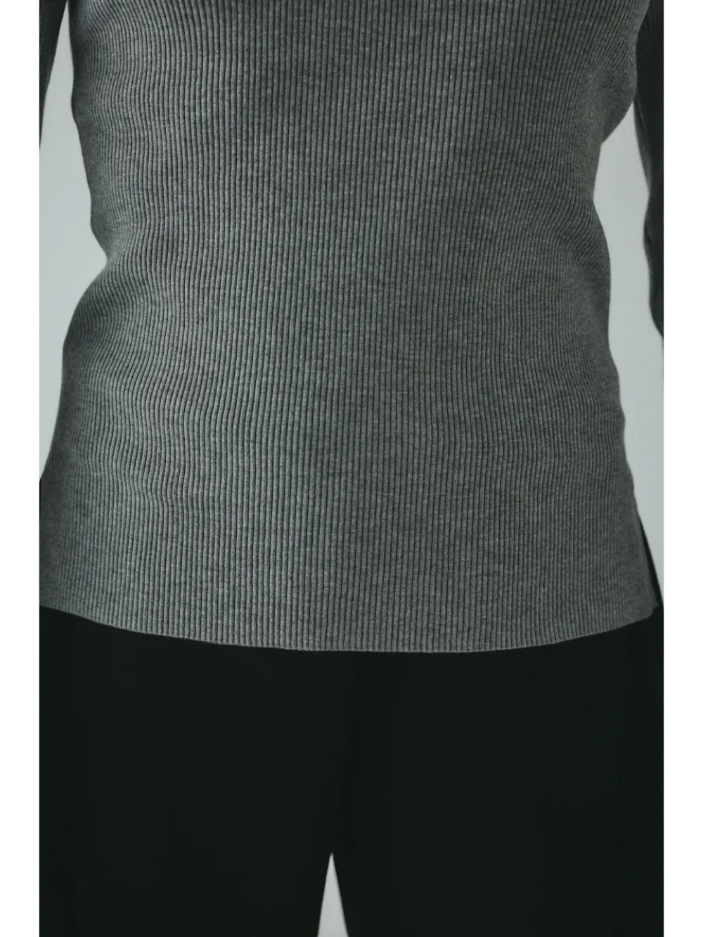 HeRIN.CYE(ヘリンドットサイ) Border double cuff knit top