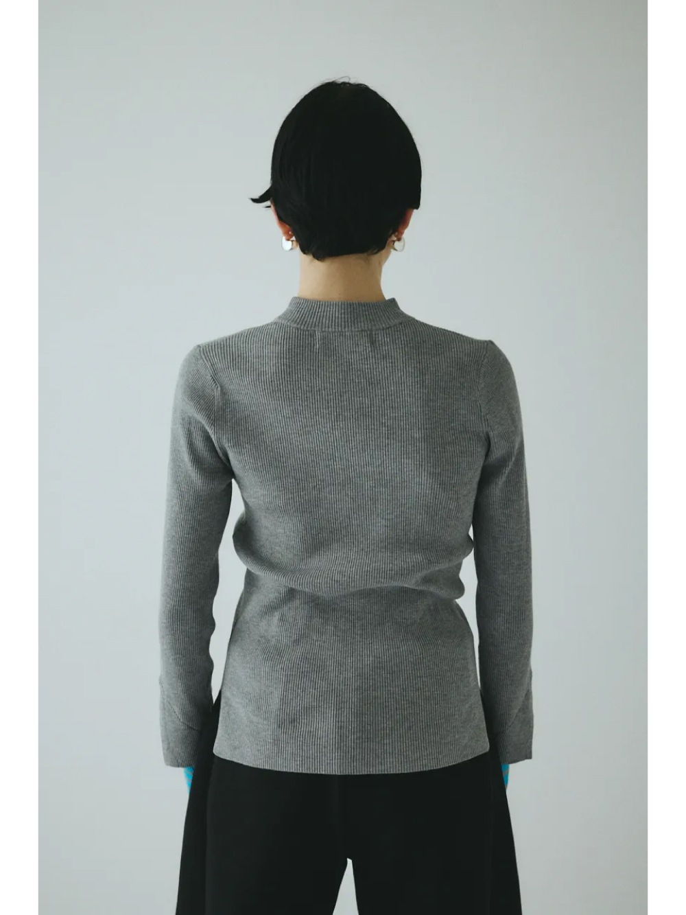 HeRIN.CYE(ヘリンドットサイ) Border double cuff knit top