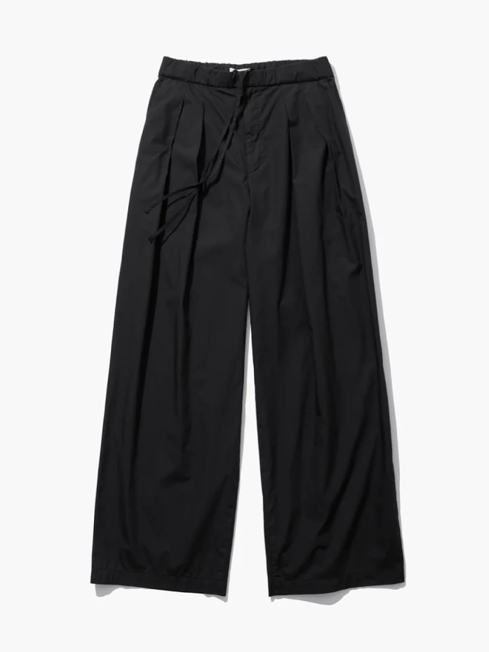 ATON エイトン コットンギャバジン タックパンツ 00 ブラック ATON(エイトン) NATURAL DYED COTTON LAWN TWO TUCKED EASY PANTS