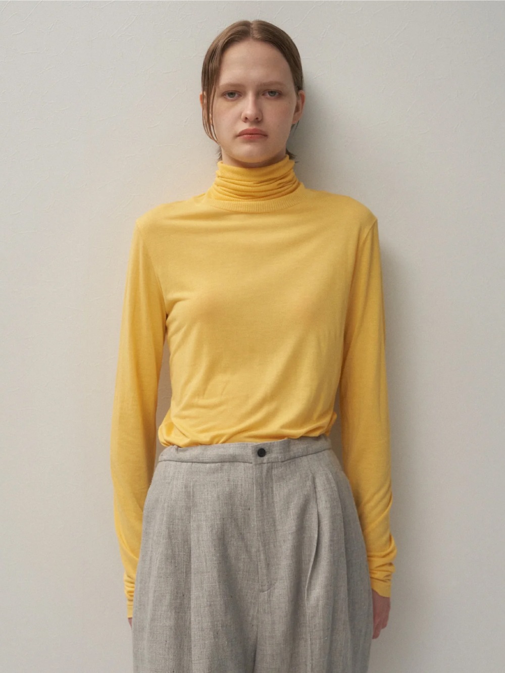 ATON(エイトン) MODAL SILK JERSEY TURTLENECK