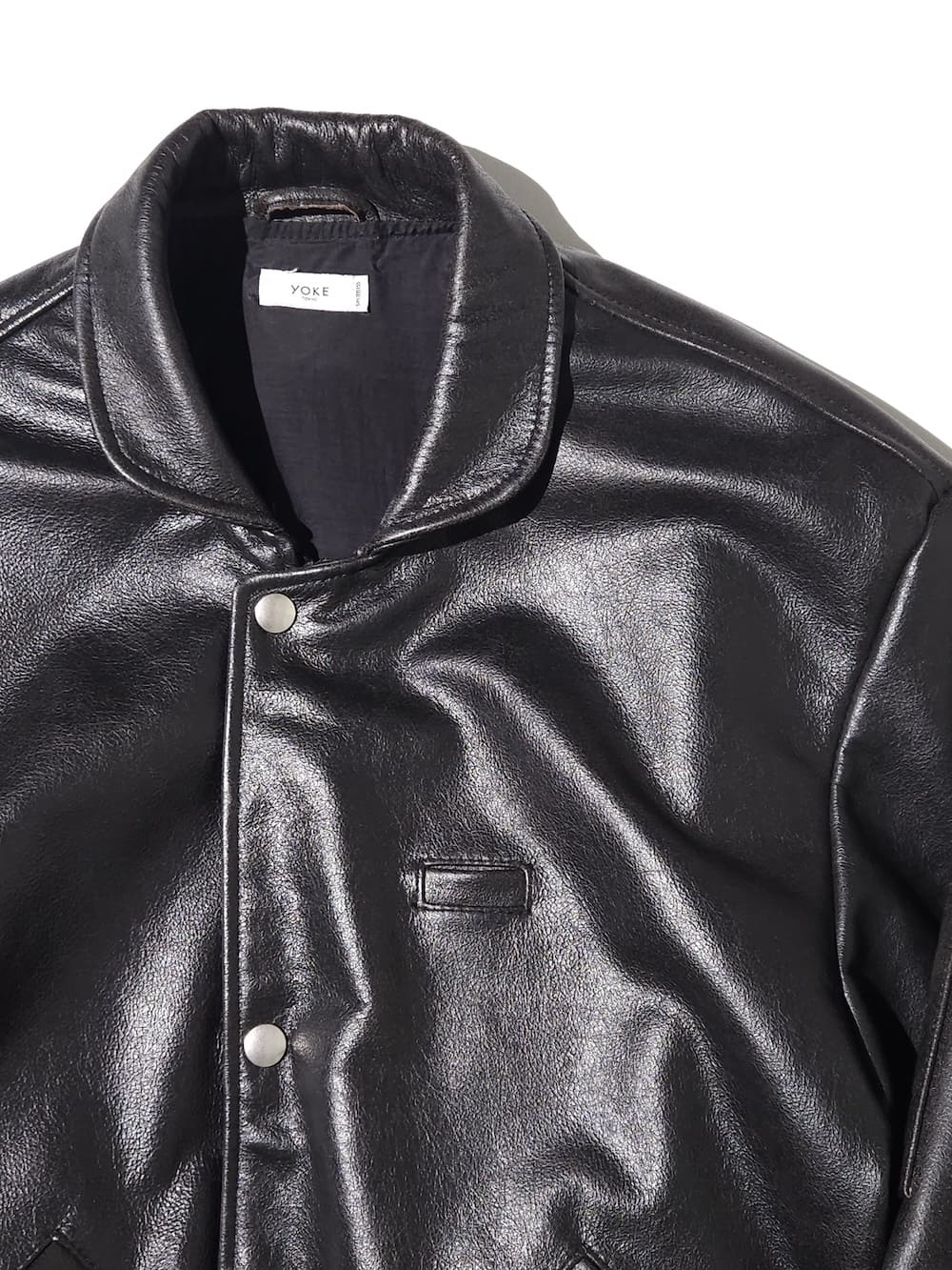 YOKE(ヨーク) Cracked Leather Flight Jacket - COLDBECK ONLINE