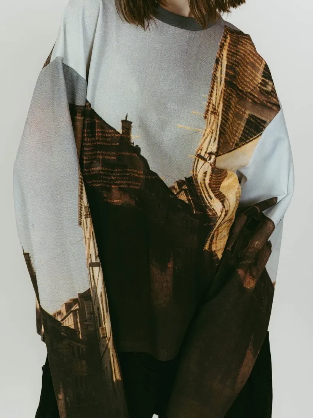 Knuth Marf(クヌースマーフ) scenery print long sleeve tee