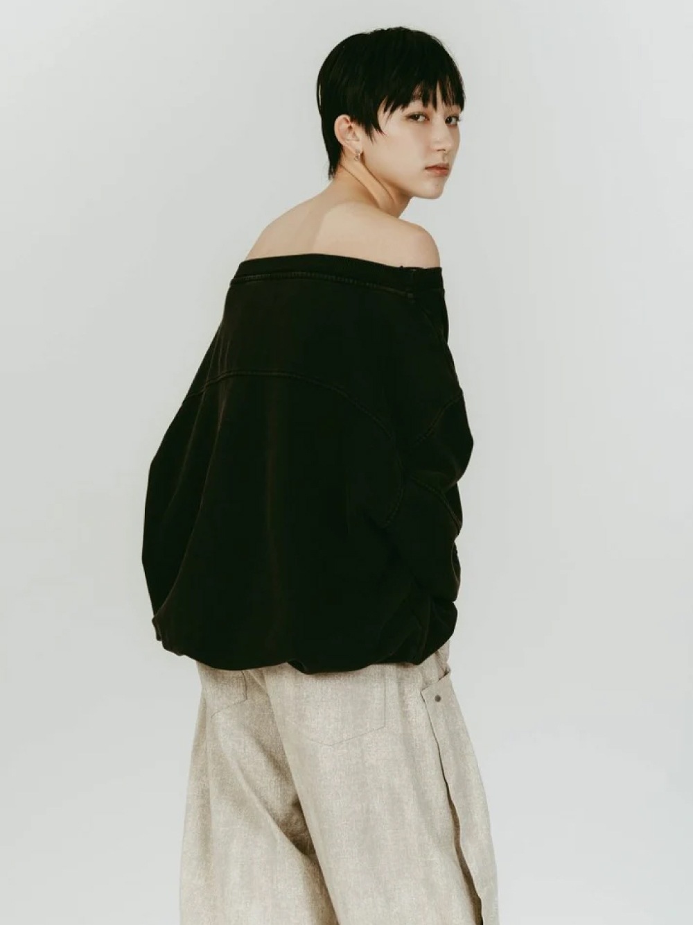 【SALE】Knuth Marf(クヌースマーフ) off shoulder vintage sweat