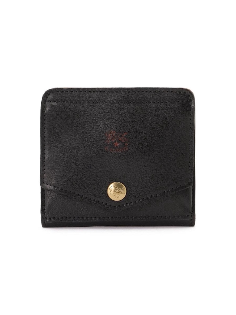 【極美品】IL BISONTE イルビゾンテ 二つ折り財布 ブラック 牛革 IL BISONTE(イルビゾンテ) ウォレット - COLDBECK ONLINE（コール