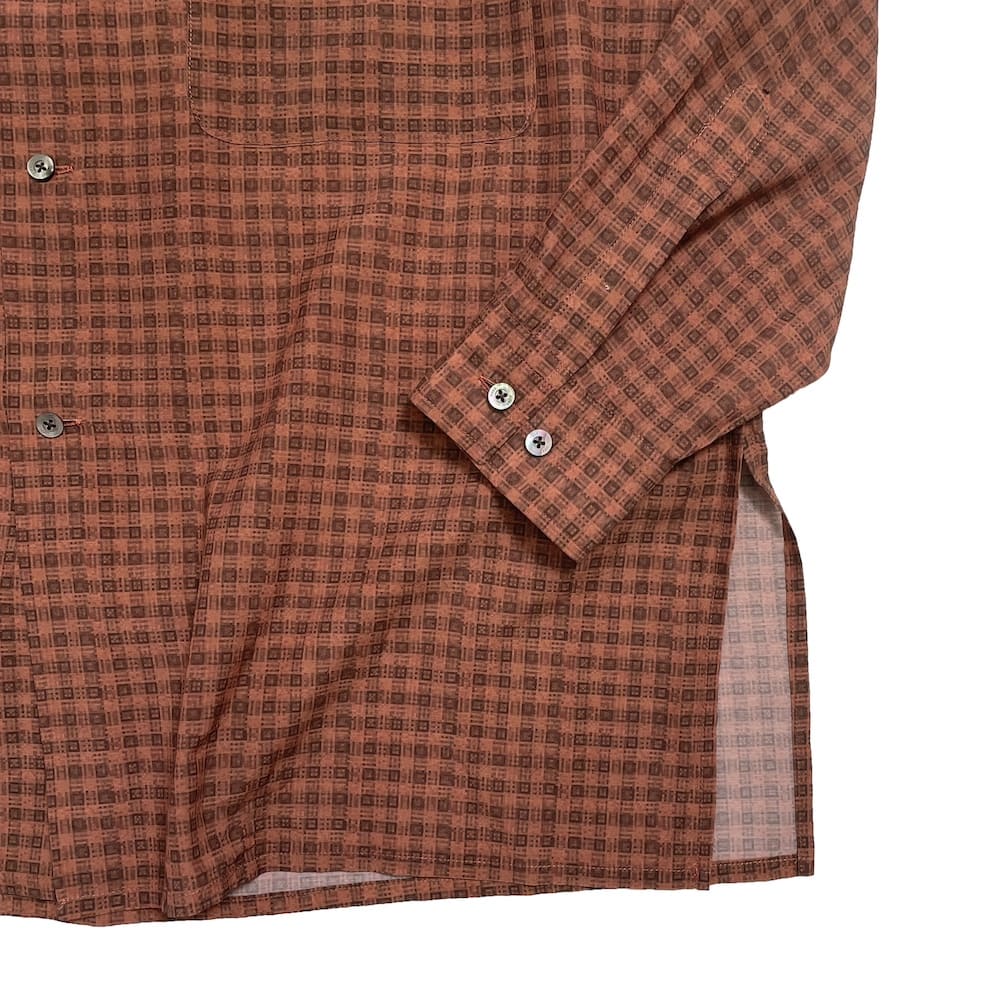 YOKE(ヨーク) PIXEL LOW PLAID OPEN COLLAR SHIRT - COLDBECK