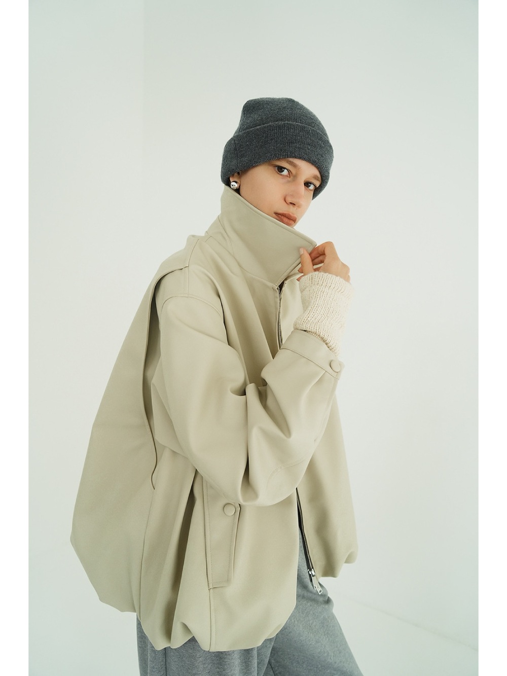 CLANE(クラネ) FAKE LEATHER BALLOON JACKET - COLDBECK ONLINE