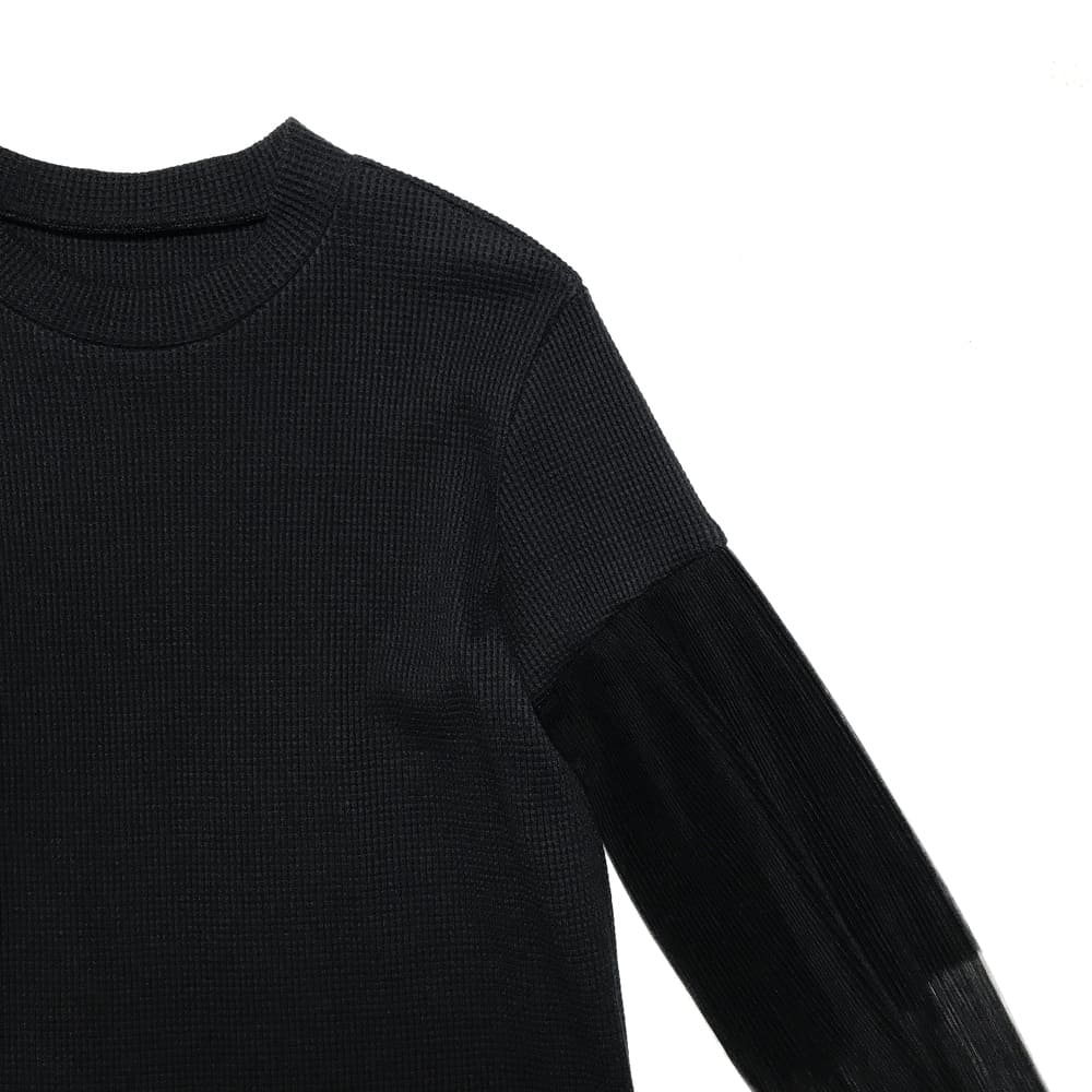 SALE】AKIRANAKA(アキラナカ) Tiia tulle sleeves jersey PO
