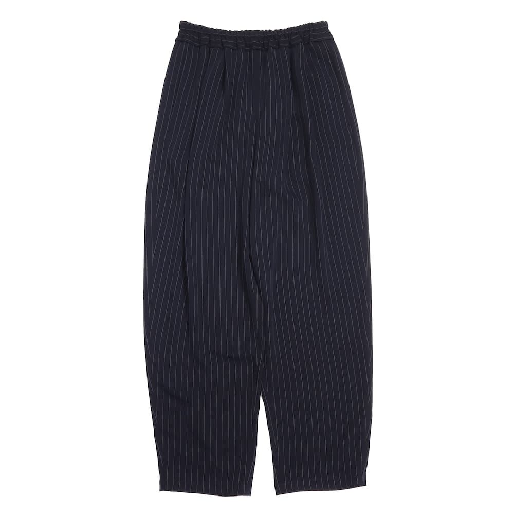 ENFOLD(ե) STRIPE RELAX EGG WIDE-PANTS