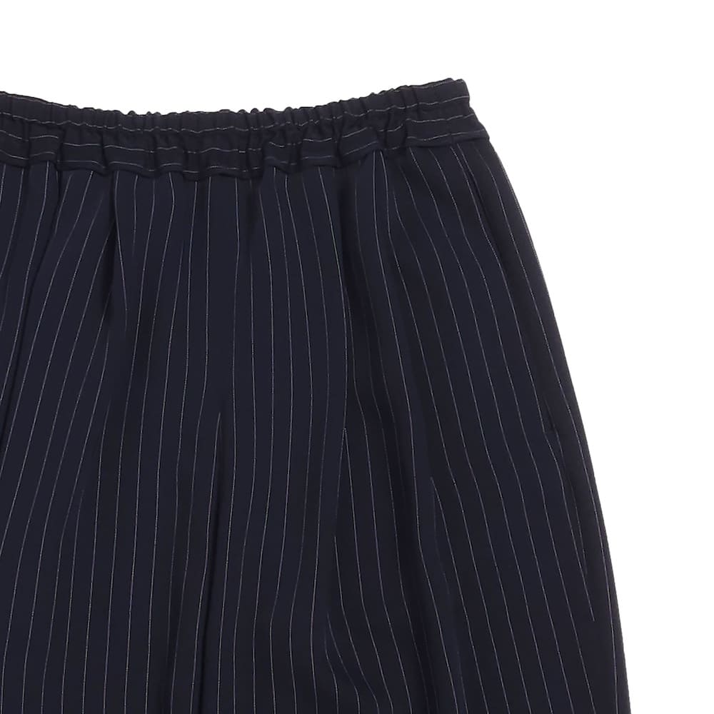 ENFOLD(ե) STRIPE RELAX EGG WIDE-PANTS