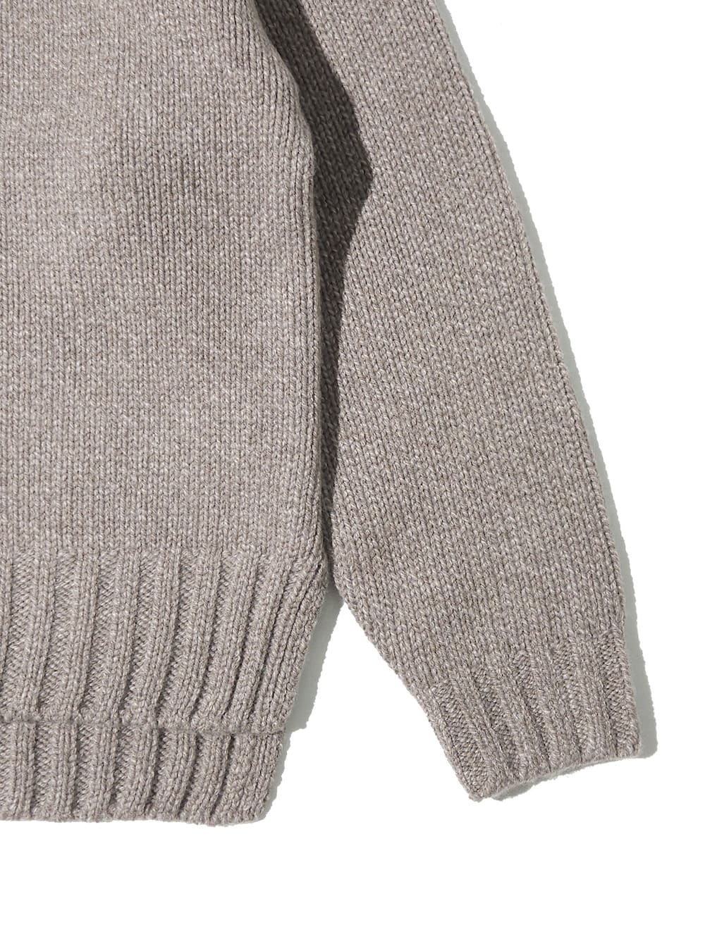 クー です★3G ジーロンラム×カシミヤ ドロップショルダー グレー SLOANE(スローン) 3G ジーロンラム×カシミヤ ドロップショルダー