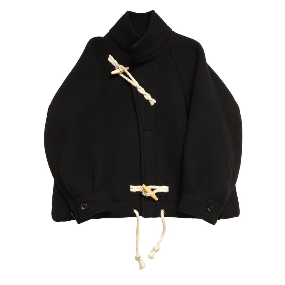 【美品】HYKE DOUBLE FACE DUFFLE JACKET 23AW 送料無料】DOUBLE FACE DUFFLE JACKET