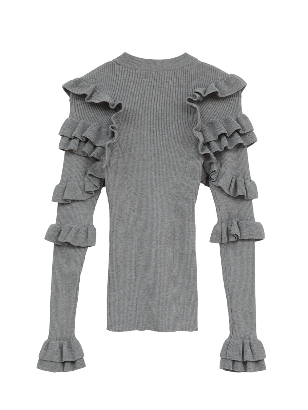 CLANE(クラネ) FRILL SLEEVE KNIT TOPS