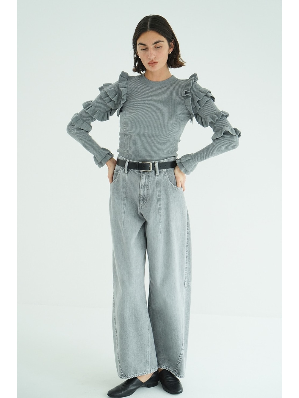 CLANE(クラネ) FRILL SLEEVE KNIT TOPS - COLDBECK ONLINE（コール