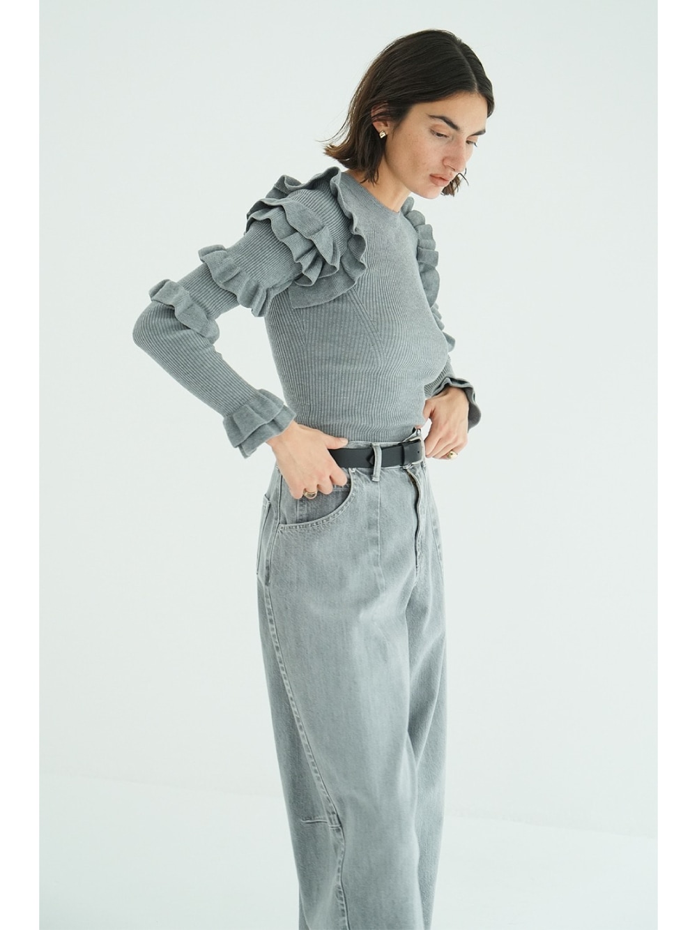 CLANE(クラネ) FRILL SLEEVE KNIT TOPS - COLDBECK ONLINE（コール