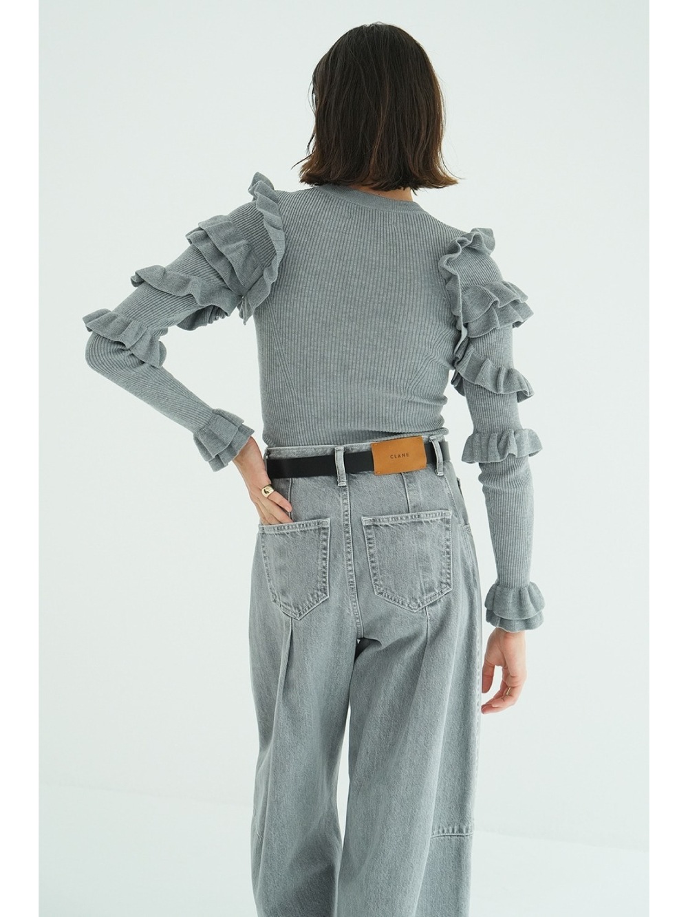 CLANE(クラネ) FRILL SLEEVE KNIT TOPS - COLDBECK ONLINE（コール