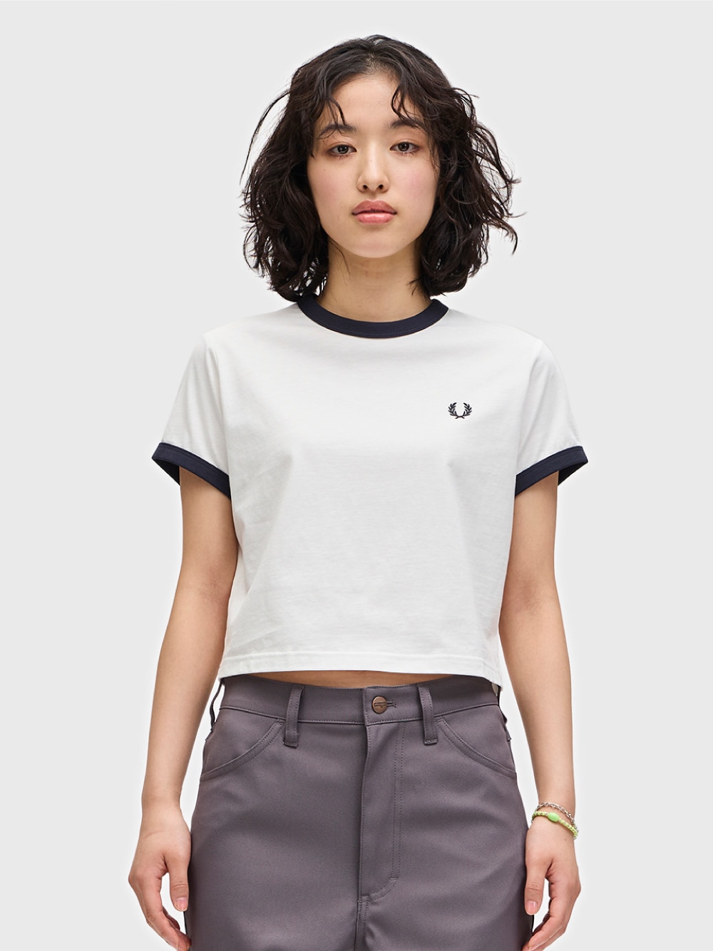 SALE】FRED PERRY(フレッドペリー) Cropped Ringer T-Shirt - COLDBECK