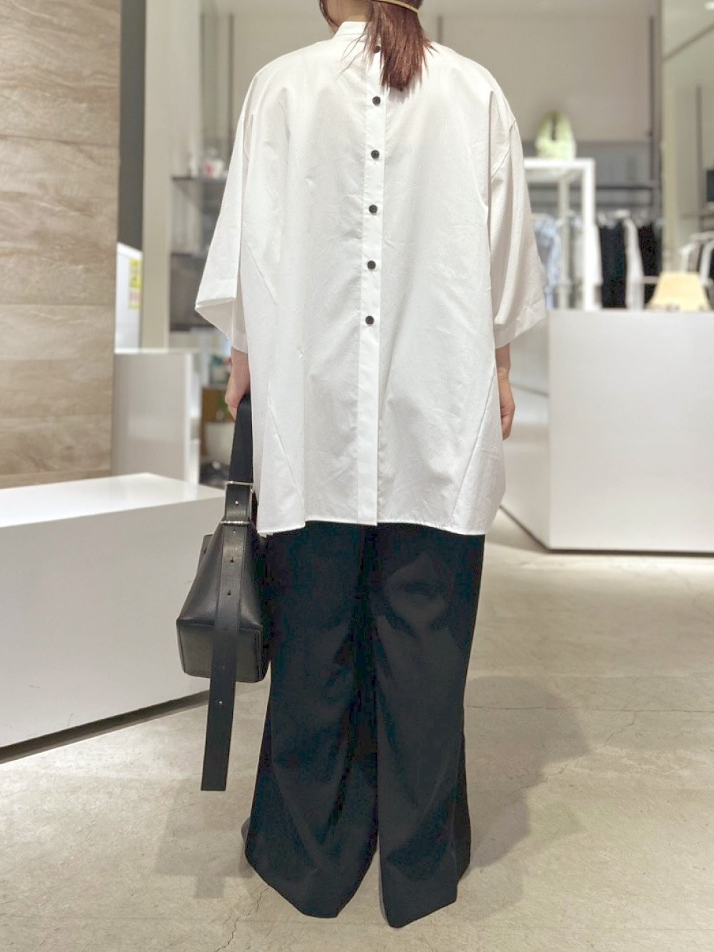ENFOLD(エンフォルド) SOLID HEXAGON BLOUSE