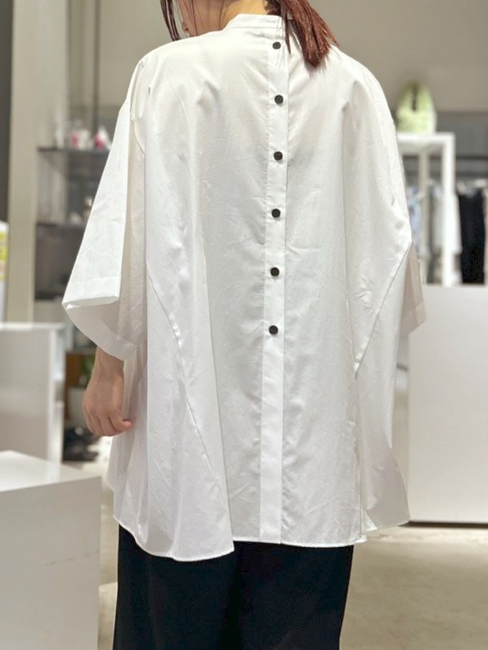 ENFOLD(エンフォルド) SOLID HEXAGON BLOUSE